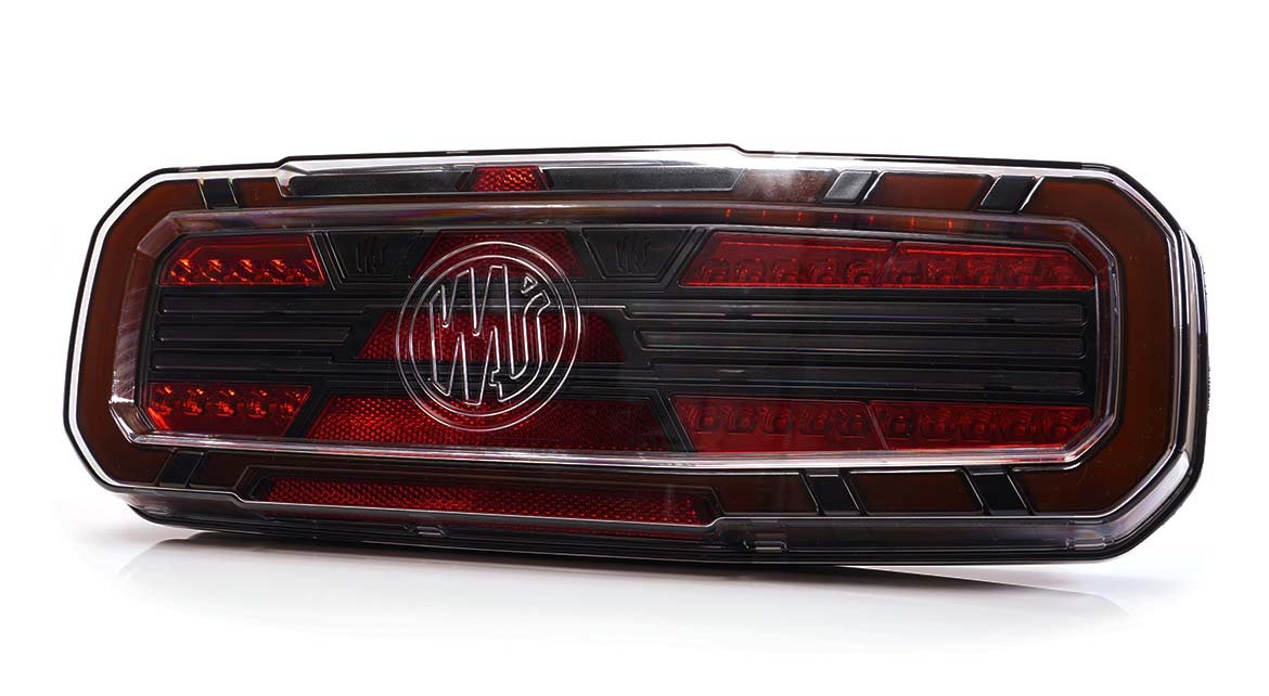 WAS W277 trailer Light with ring indicatorStop, tail, dynamic indicator, reverse, rear fog2376 L BLACK SCHLWASSRH Lighting