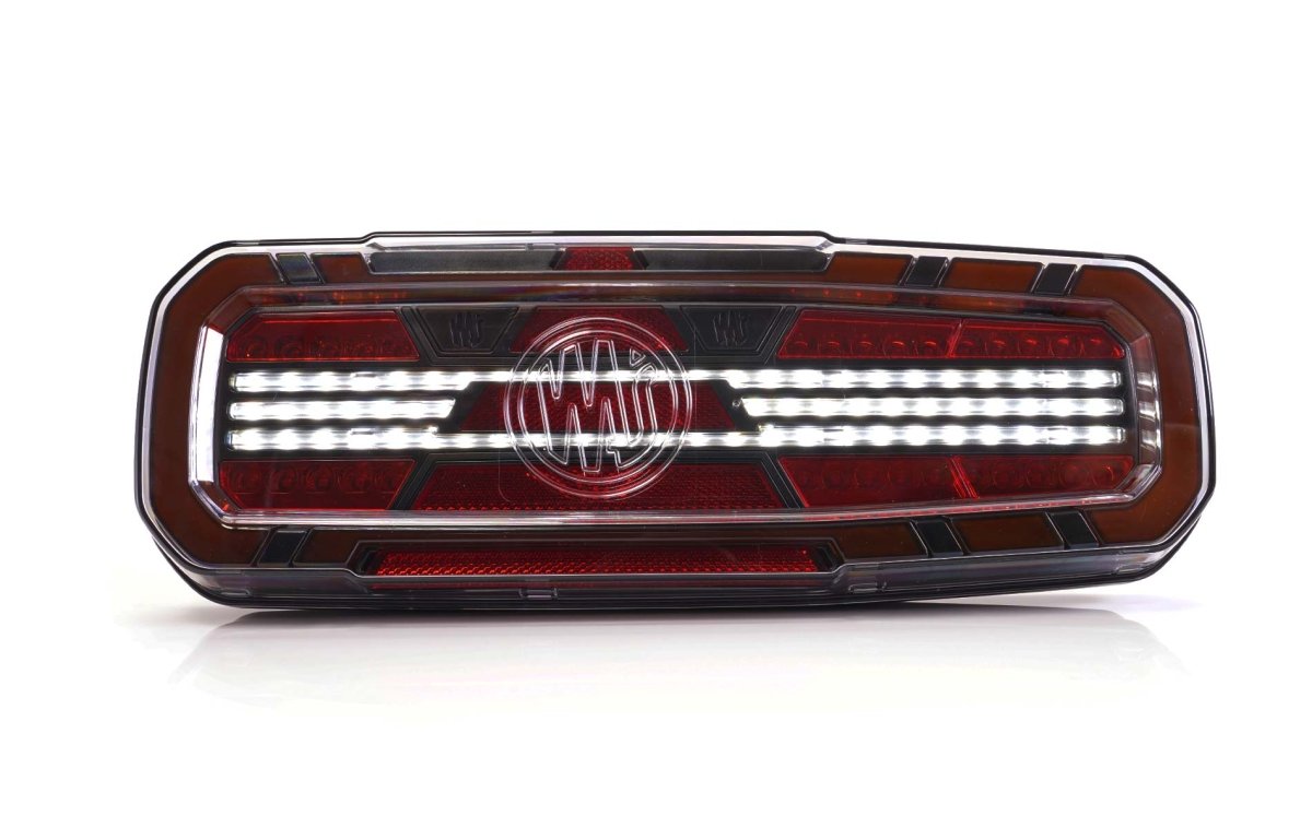 WAS W277  trailer Light with ring indicatorStop, tail, dynamic indicator, reverse, rear fog2376 L BLACK SCHLWASSRH Lighting