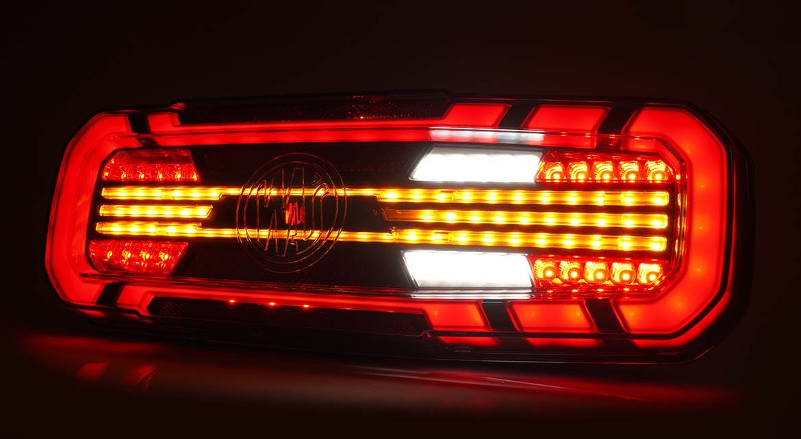 WAS W278 Rear truck Light with Dynamic LINE indicator2388 L NW BLACKWASWAS W278 Rear truck Light with Dynamic LINE indicator