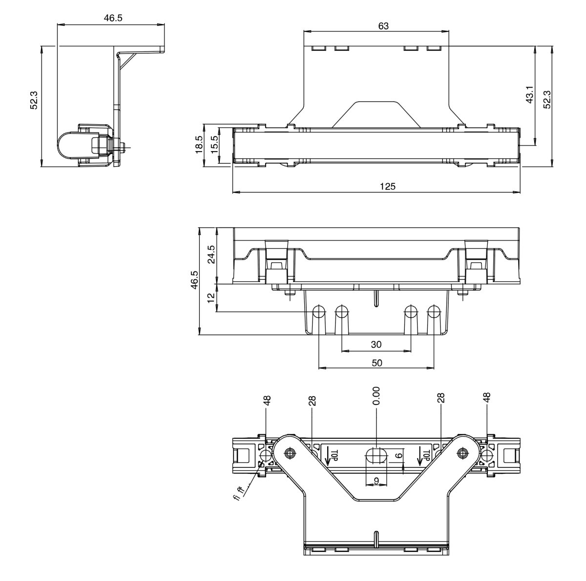 WAS W280_125 rear marker light 125mm BLACK & NeonMarker Light2495WASSRH Lighting