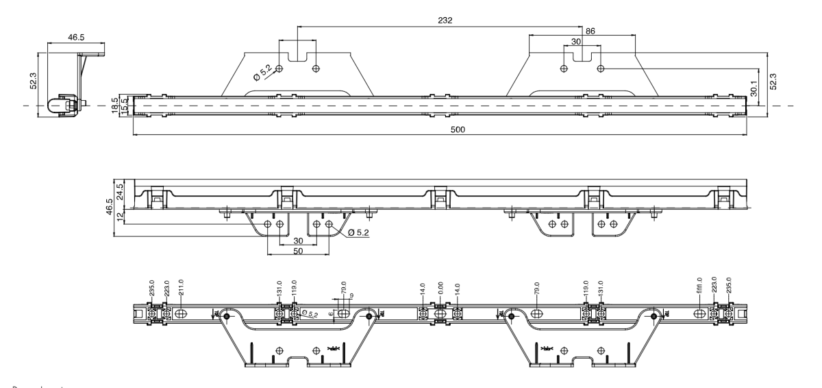 WAS W280_500 rear marker light 500mm BLACK & NeonMarker Light2501WASSRH Lighting