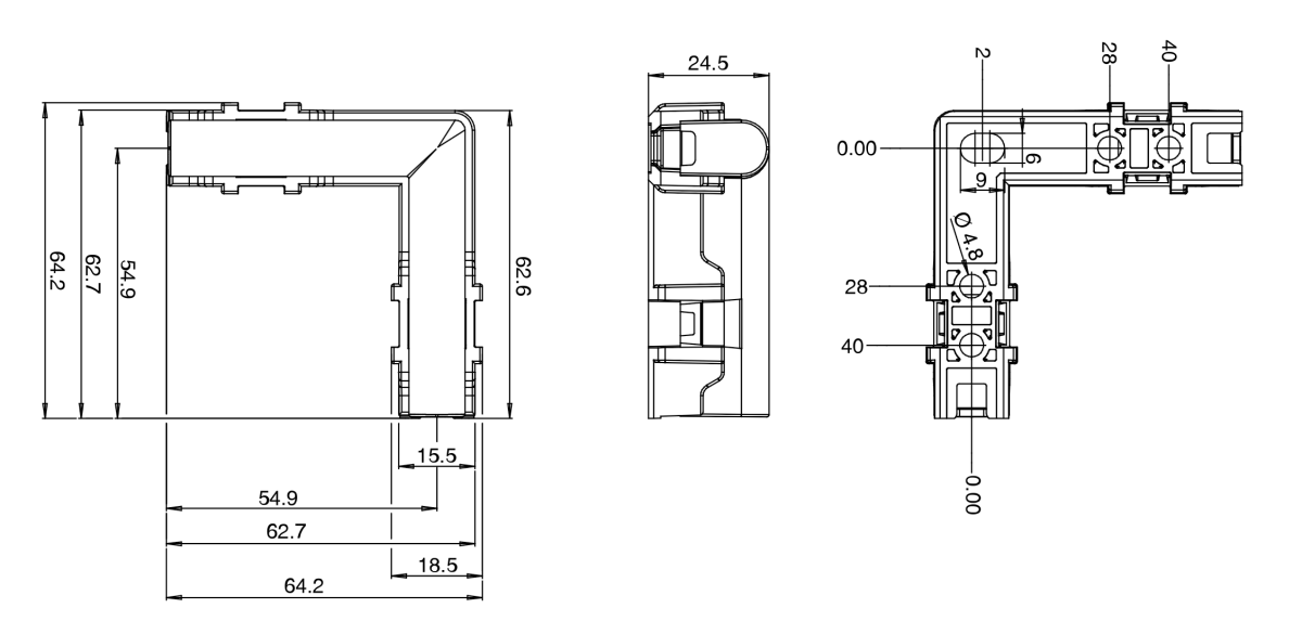 WAS W280_56x56 Corner marker light BLACK & NeonMarker Light2492WASSRH Lighting