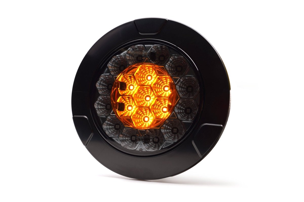 WAS W313 Y BLACK YELLOW multi function round LED rear lampLED Rear Light2235 BLACK YELLOWWASSRH Lighting