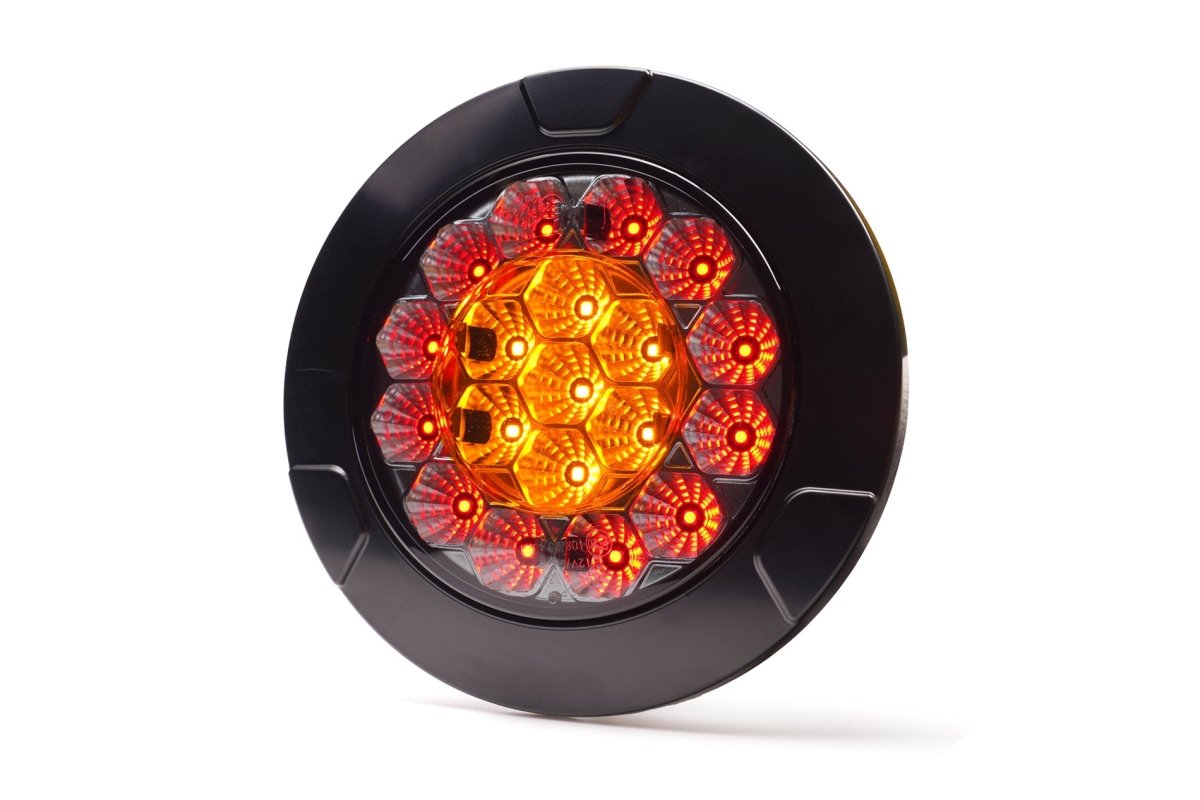 WAS W313 Y BLACK YELLOW multi function round LED rear lampLED Rear Light2235 BLACK YELLOWWASSRH Lighting
