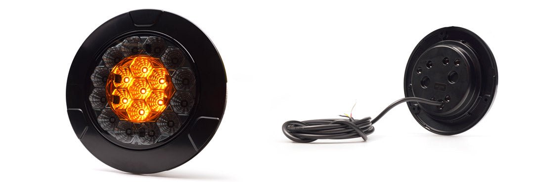 WAS W313 Y BLACK YELLOW multi function round LED rear lampLED Rear Light2235 BLACK YELLOWWASSRH Lighting