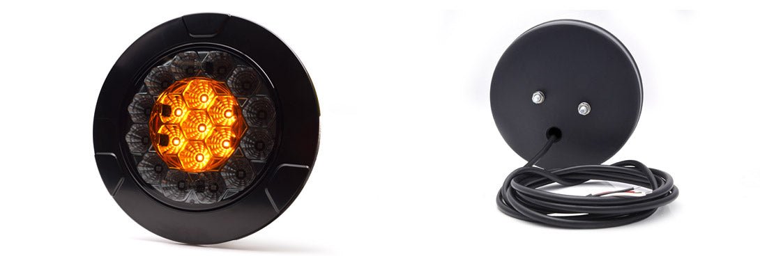 WAS W313 Y BLACK YELLOW multi function round LED rear lampLED Rear Light2235 BLACK YELLOWWASSRH Lighting