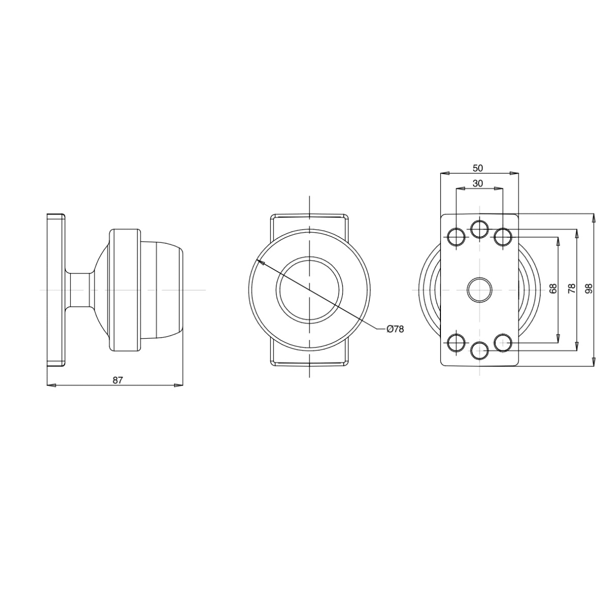 WAS W74.3 METEORS rear marker light for truck and trailerMarker Light2590/IIWASSRH Lighting