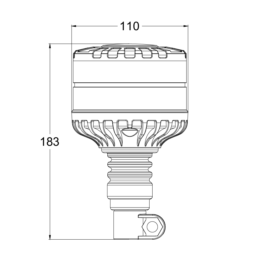X Spider amber beacon dark lensLED BeaconALR0084TruckLEDSRH Lighting