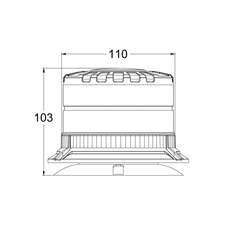 X Spider amber beacon dark lensLED BeaconALR0084TruckLEDSRH Lighting