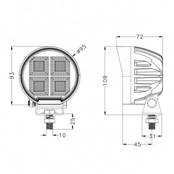 XS Series round LED work light 80w 12v 24vXS Series Work Light0709 - 80SRH LightingSRH Lighting