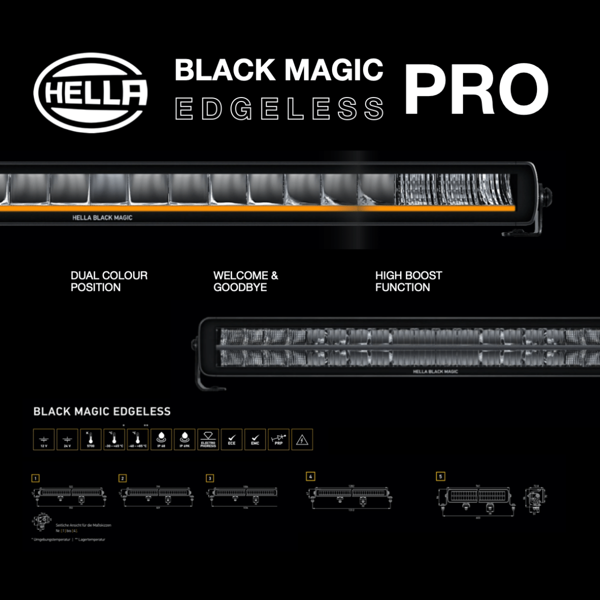 Hella Black Magic Edgeless Pro - SRH Lighting