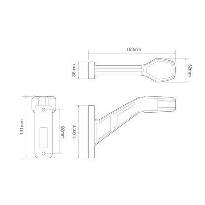 1007 LED Stalk Marker Lamp with Side MarkerLED Outline marker light1007RLED AutolampsSRH Lighting