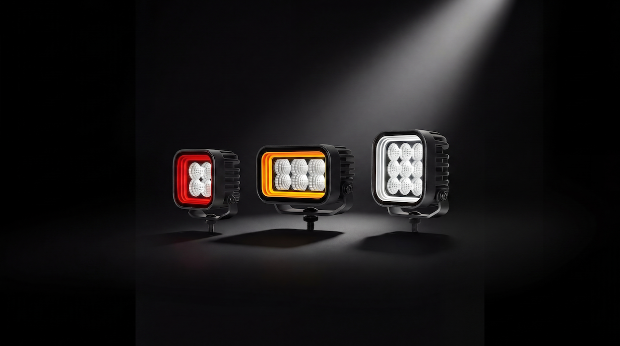 INFINITY 3" Square flood light with dual colour position lights