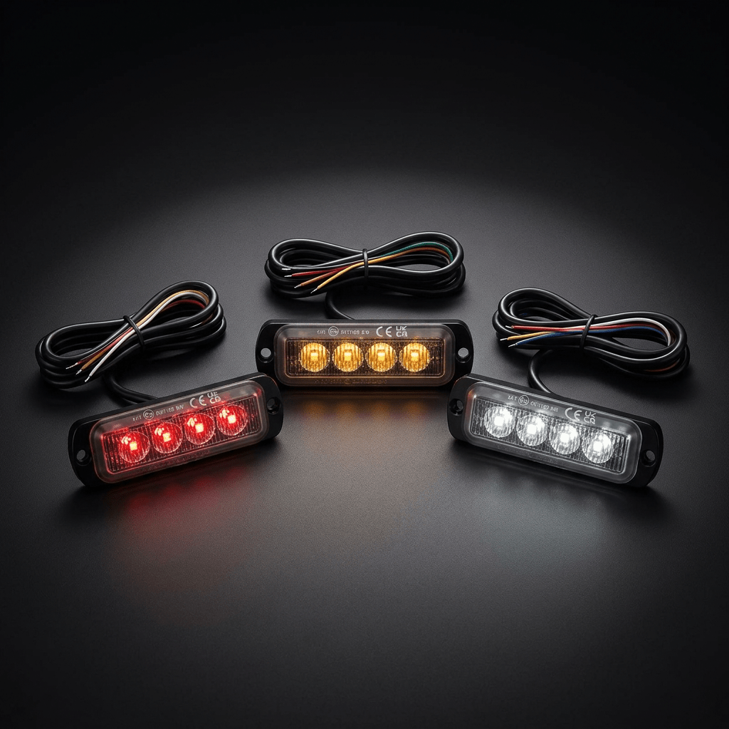 4H709 4 - way directional LED hazard warning lightLED warning light4H709-AVSWDSRH Lighting
