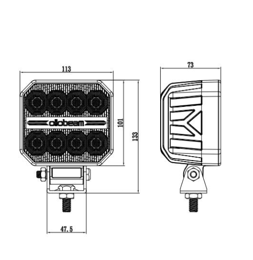 7100 series OLLO - BEAM performance 80w LED work lightHeavy Duty Work Light7100-80FSRH LightingSRH Lighting