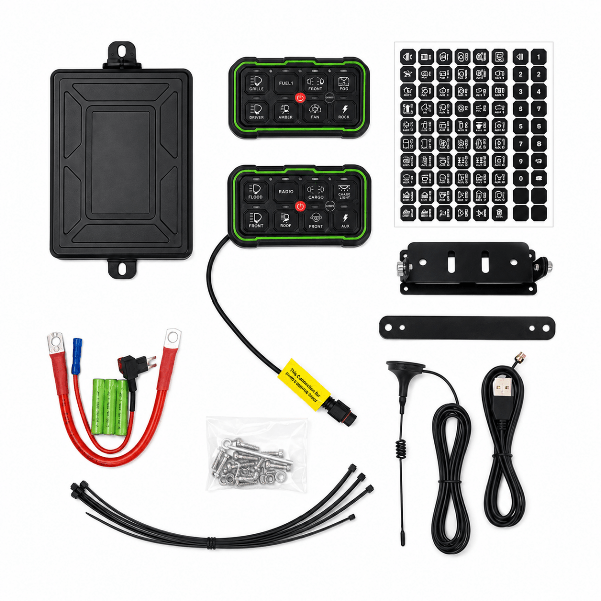 8-Way Wireless Switch Panel System with Bluetooth – 12–24VAccessorySW8BT-WSRH LightingSRH Lighting