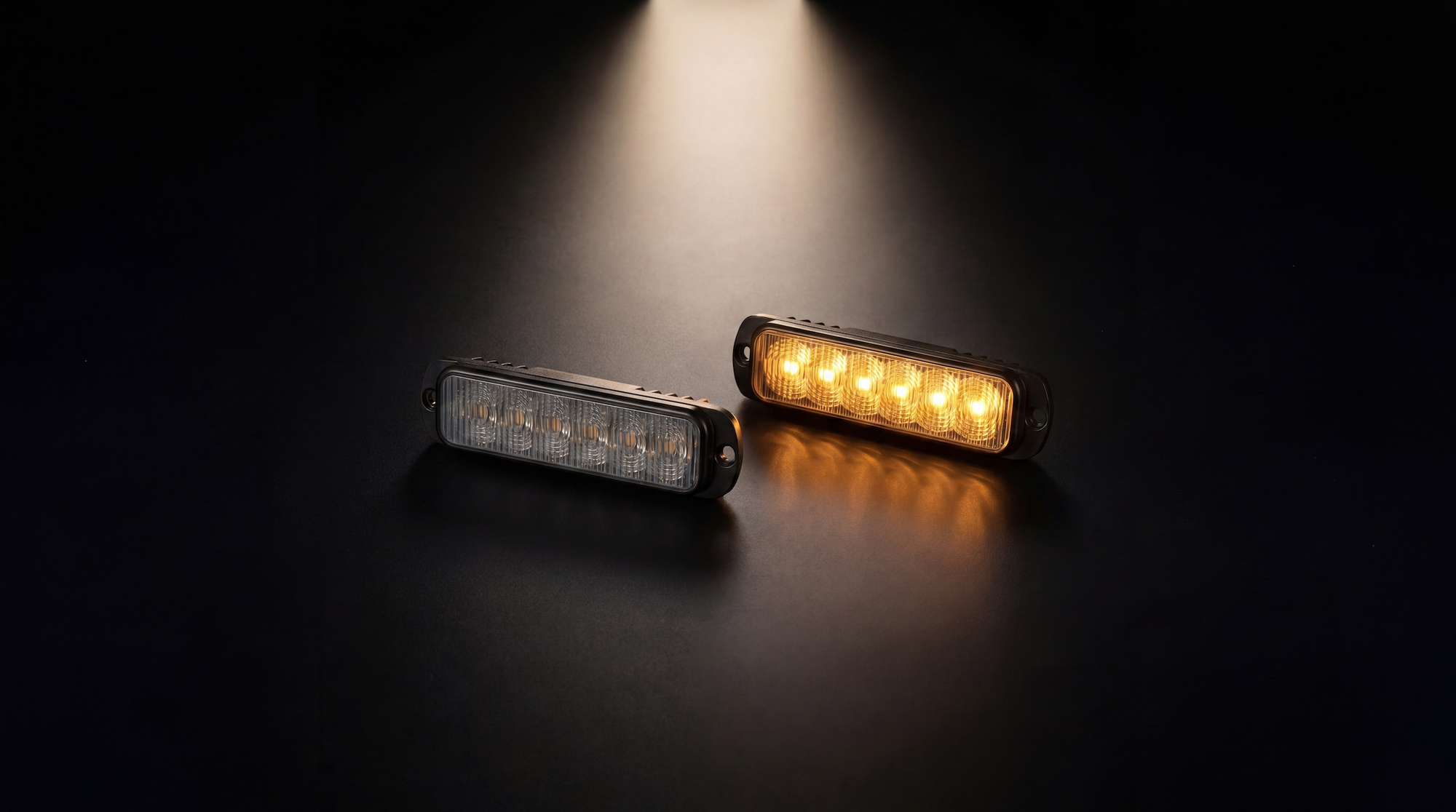 6H711-AS 6-way LED warning light Smoked Lens