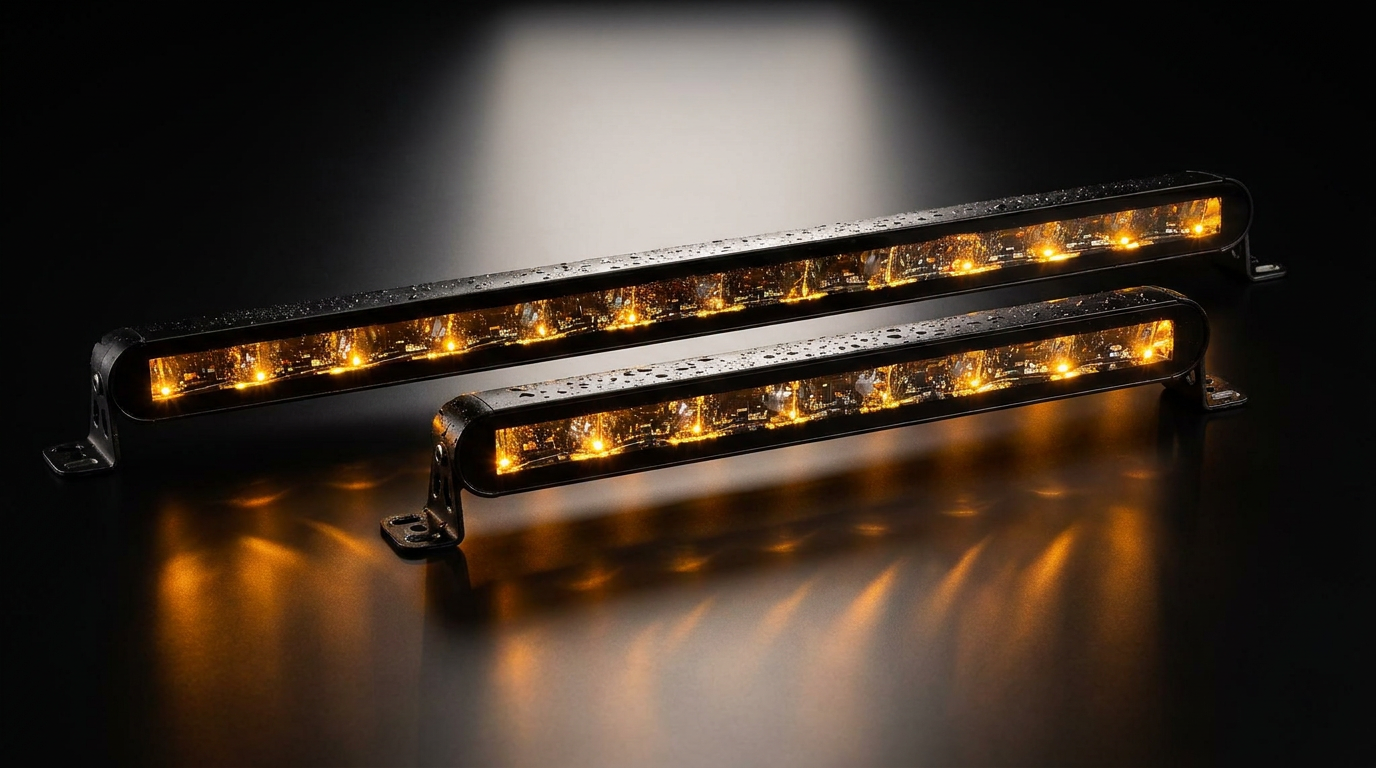 SOLO LED Slim Single Row Light Bar Amber Position