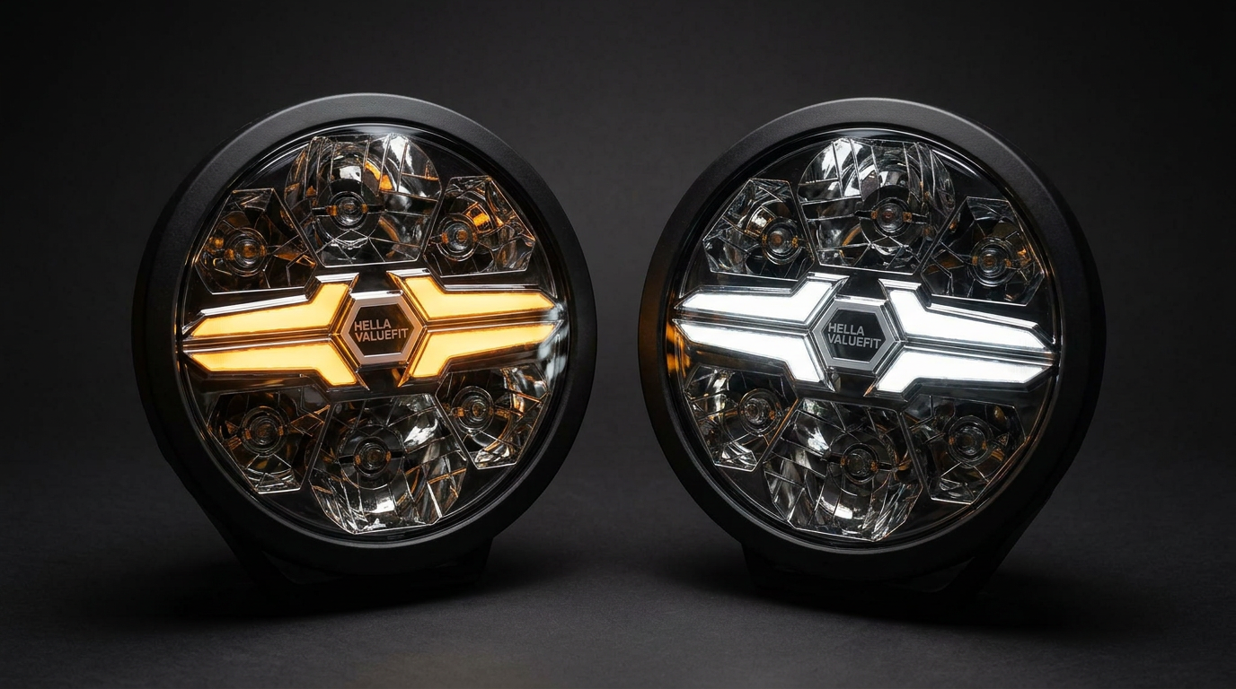 Hella Valuefit Blade Round Driving Lights 7' and 9" versions