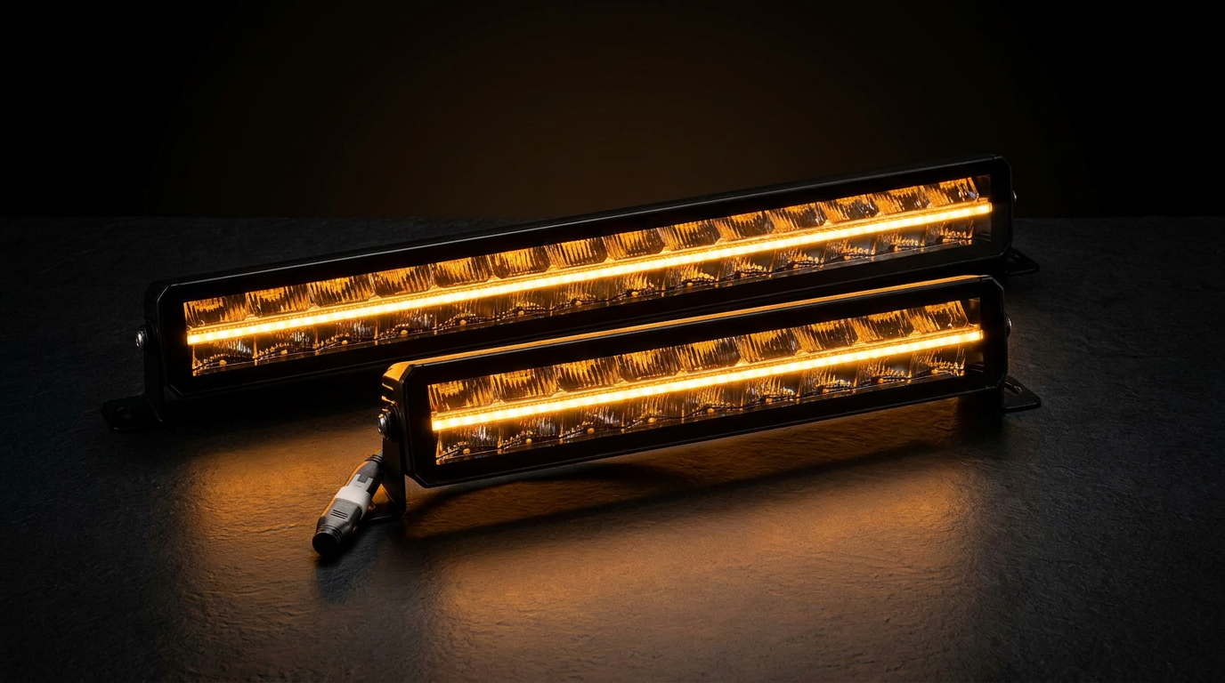 CONCERT LED Dual Row Bezel-Less Light Bar with White ,Amber position light