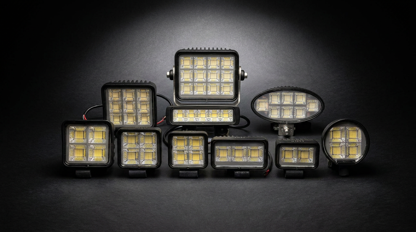 XS Series square LED work light 100w 12v 24v