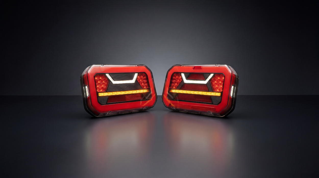 WAS W298 LED Multifunction Rear Trailer Lamps (BLACK)