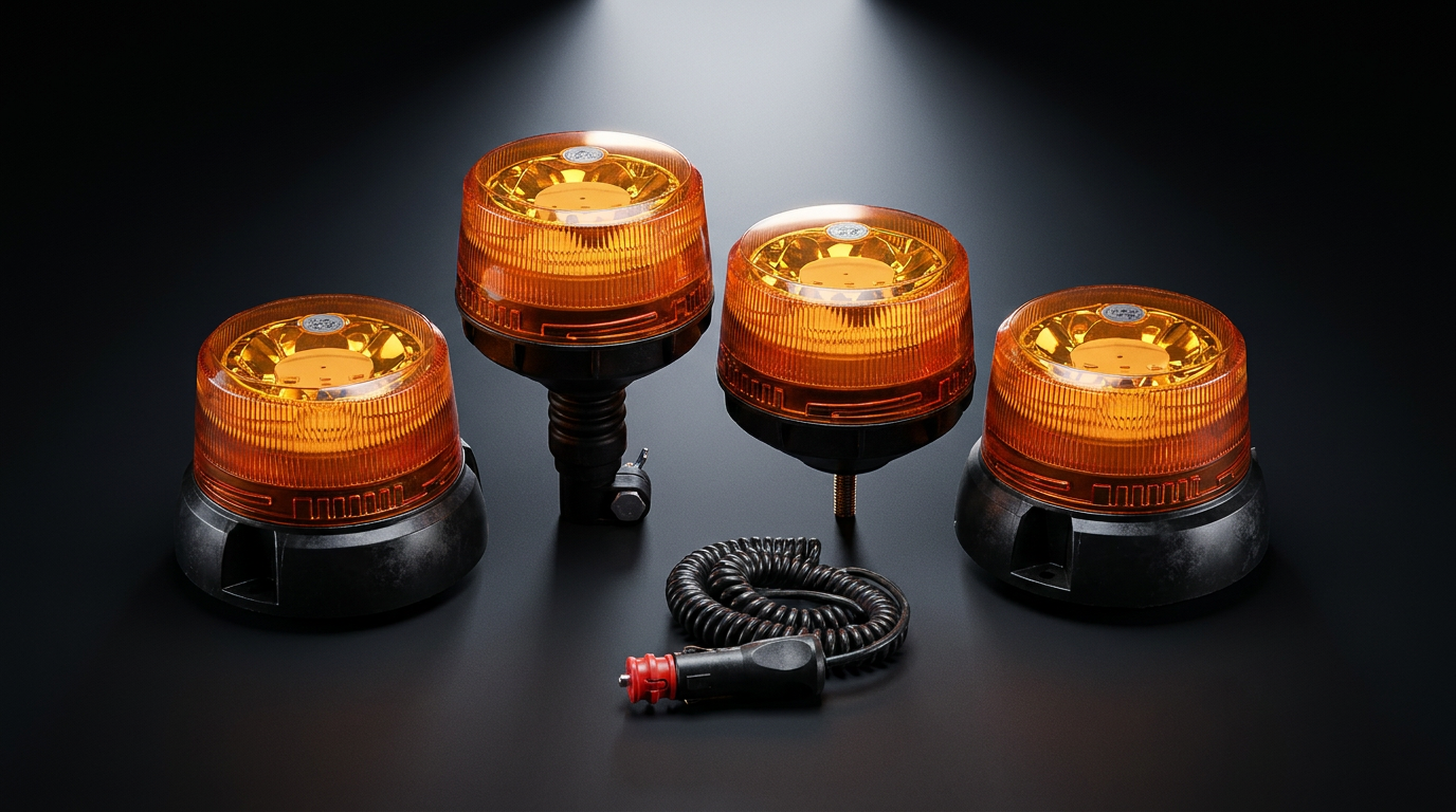 211 Series Heavy Duty flashing amber warning beacon