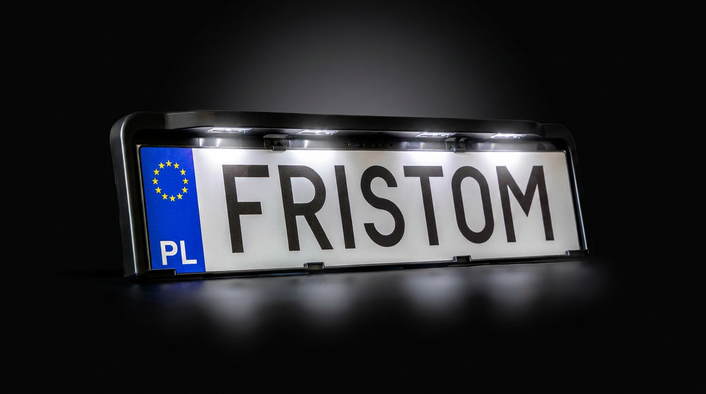 Fristom FT-264 LED License Plate Frame with Integrated Lighting
