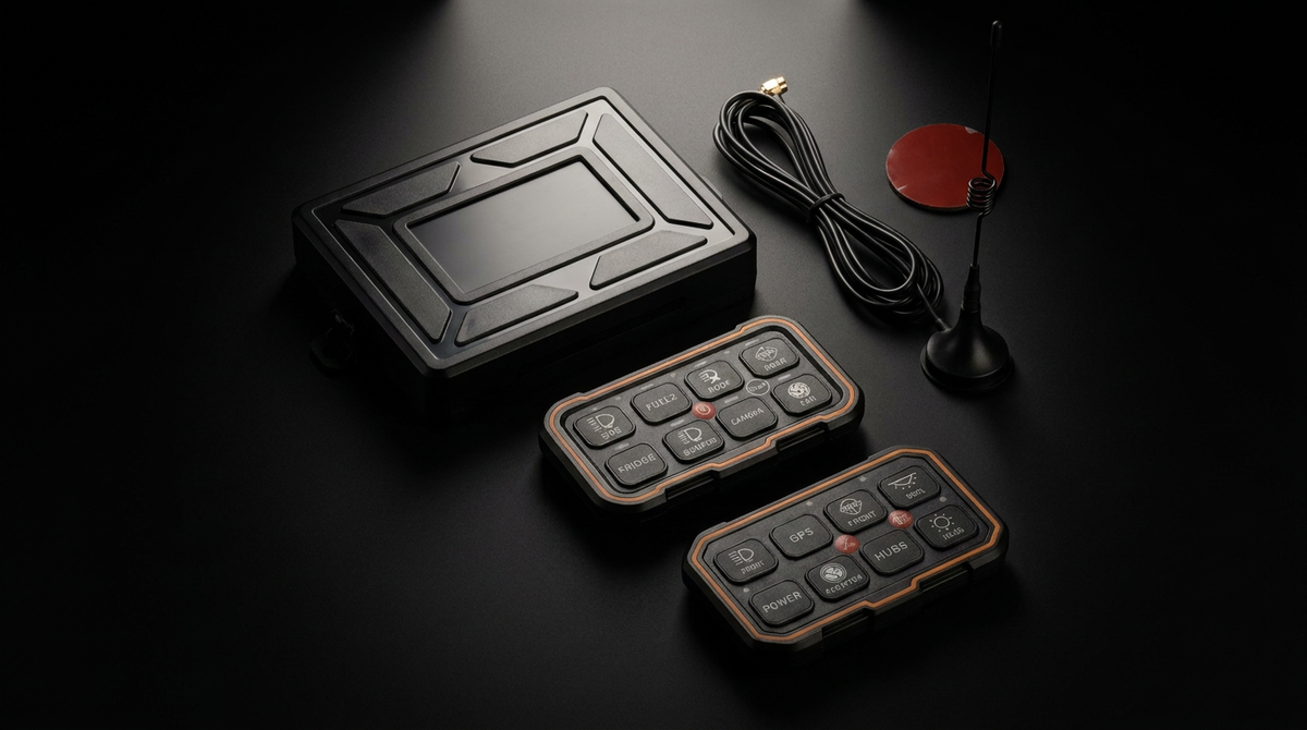 8-Way Wireless Switch Panel System with Bluetooth – 12–24V