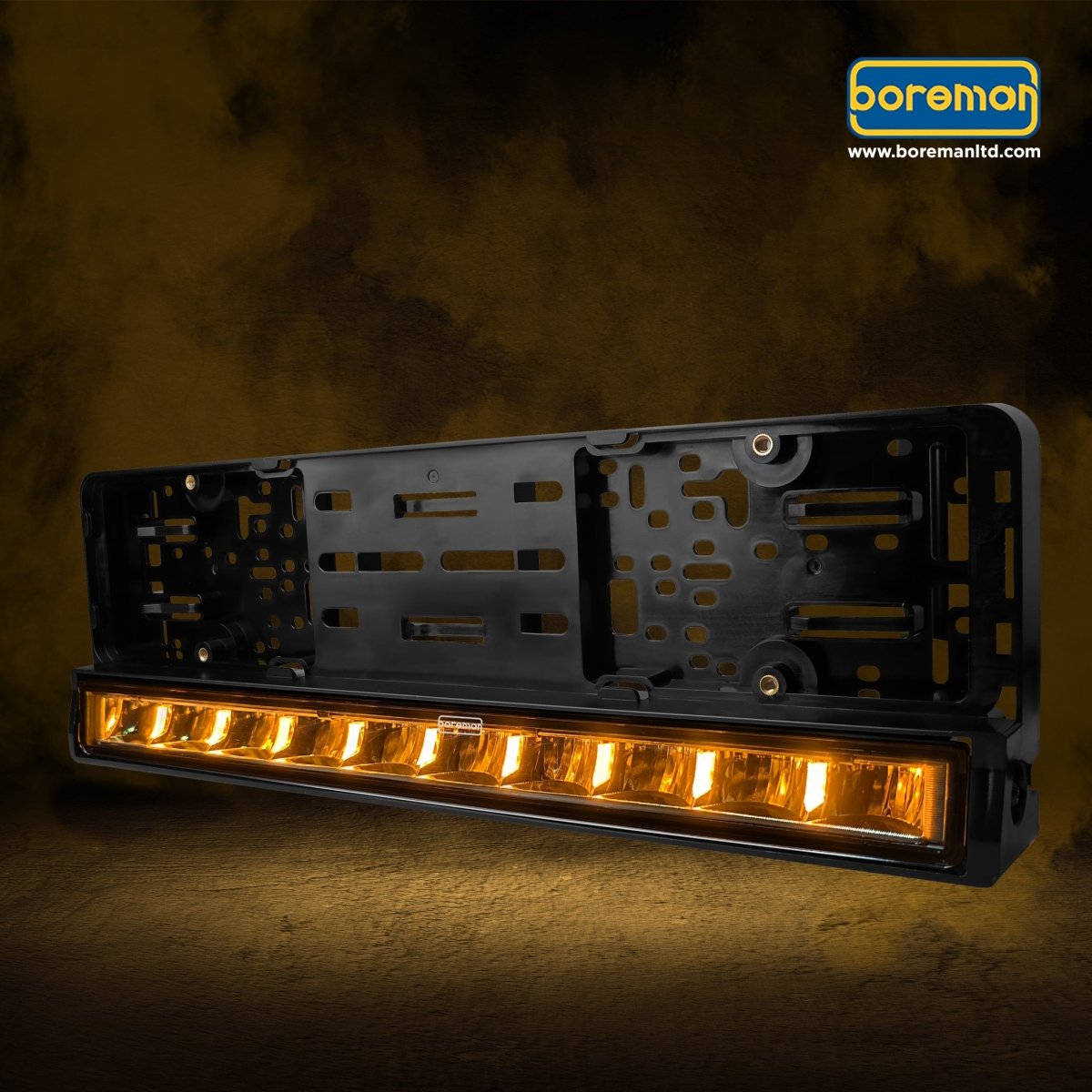 Boreman Number plate holder with LED lightbarDriving LightBoremanSRH Lighting