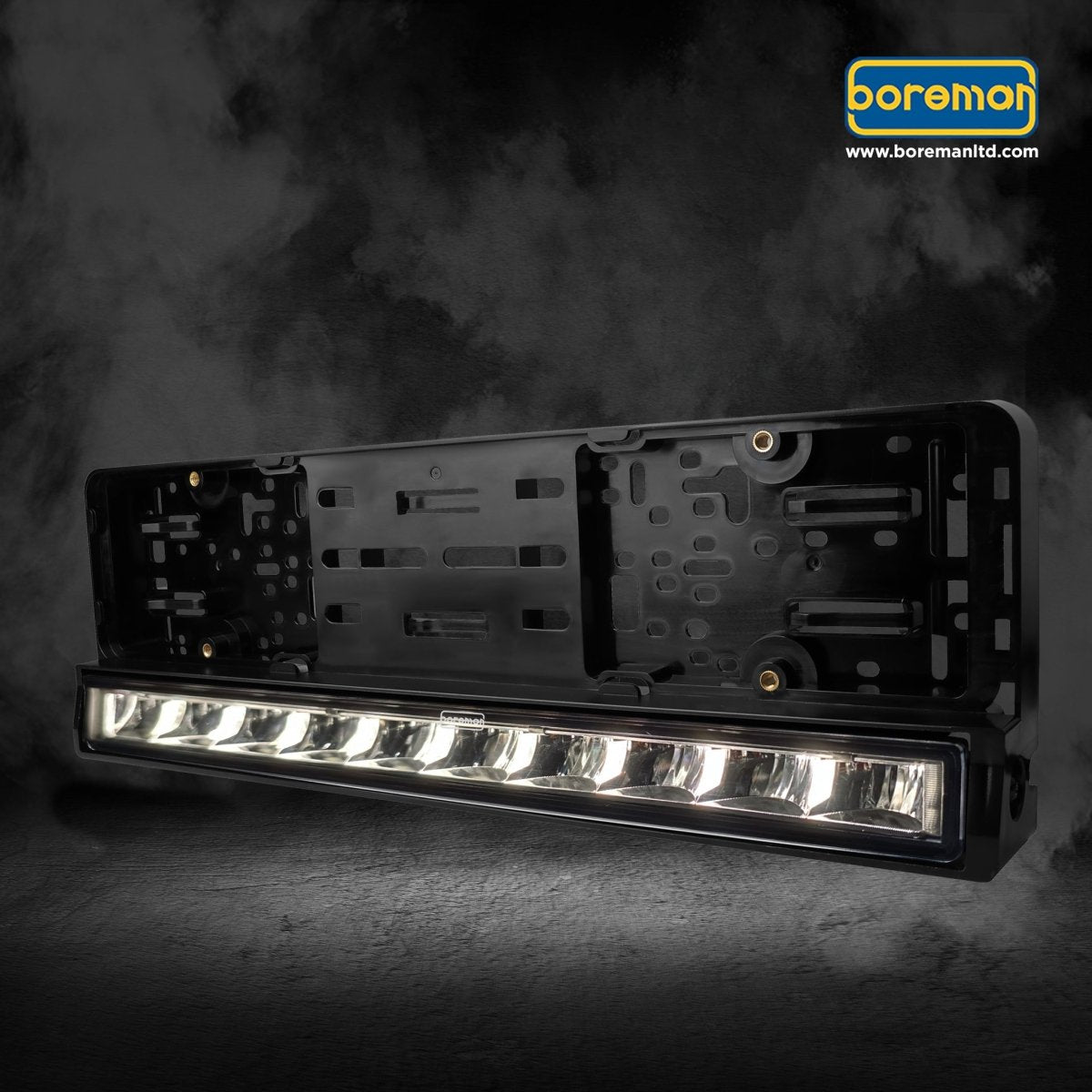 Boreman Number plate holder with LED lightbarDriving LightBoremanSRH Lighting