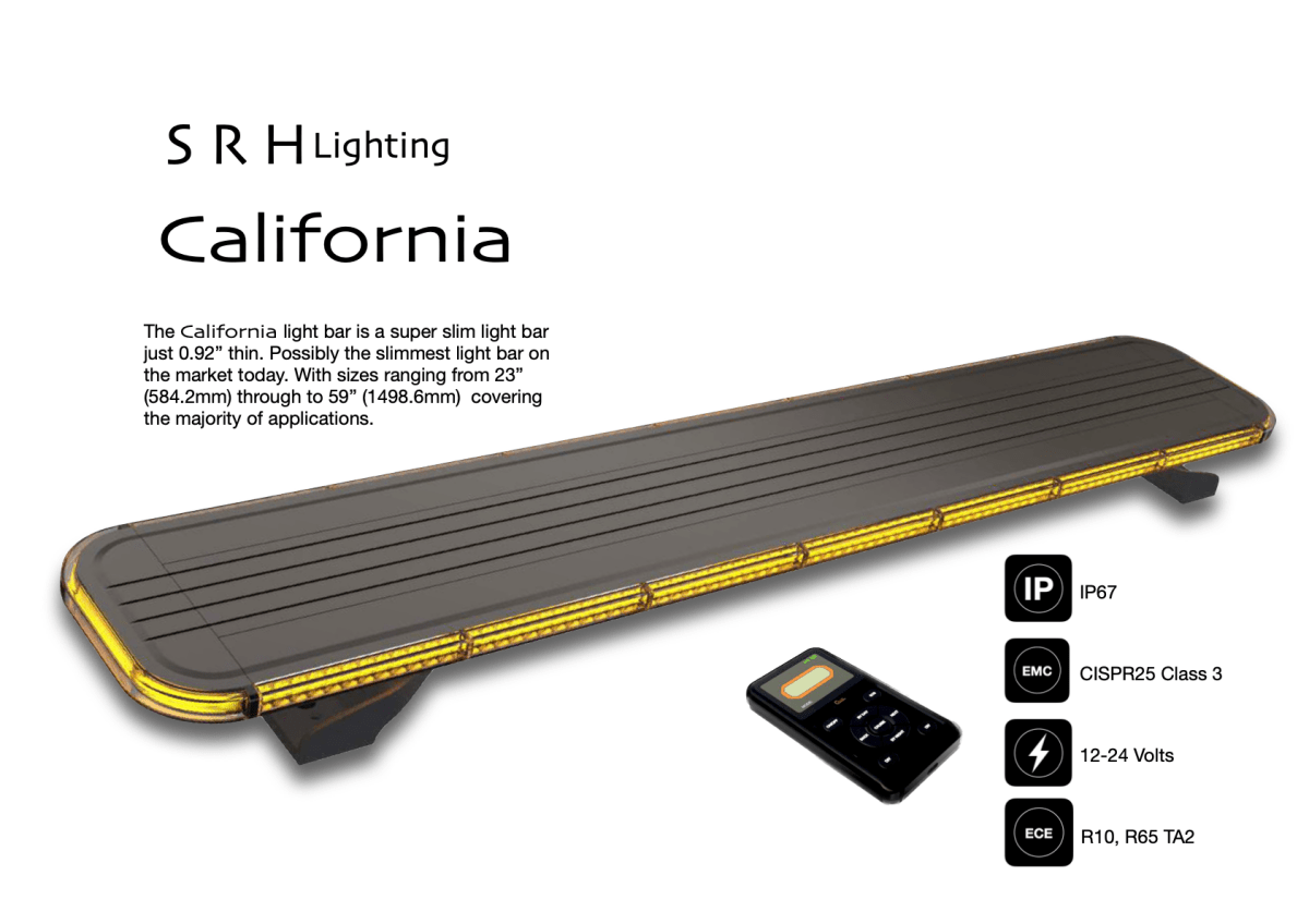 California wireless emergency light bar 1498mmSize 1201 - 1840mmCA4547SRH LightingSRH Lighting