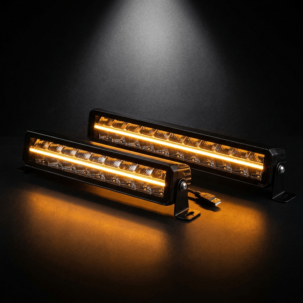 CONCERT LED Dual Row Bezel - Less Light Bar with White ,Amber position light7 " - 20"3317SRH LightingSRH Lighting