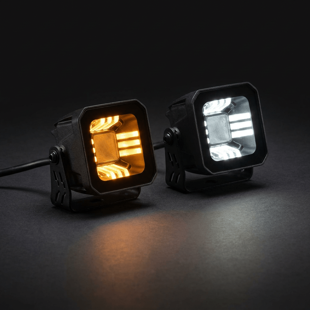 CUBE with amber white position part of the VERTEX seriesWork light with position2033WSRH LightingSRH Lighting