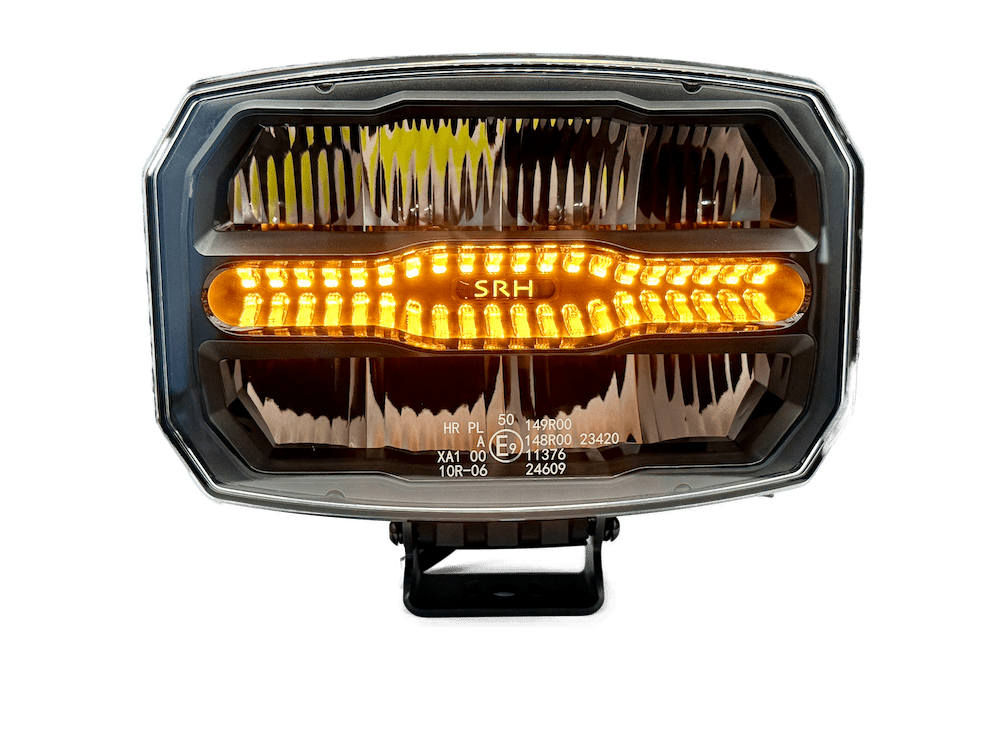 FIRESTORM driving light with dual colour side light, R65 hazard and Dynamic start - upDriving Light2049WSRH LightingSRH Lighting