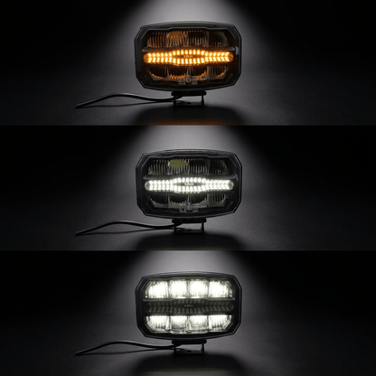 FIRESTORM Dual Colour Driving Light with R65 Hazard & Dynamic Start - UpDriving Light2049WSRH LightingSRH Lighting