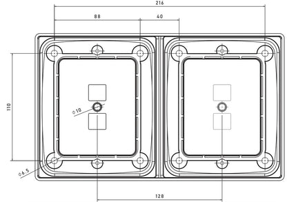 Fristom frame for FT - 323 LED and FT - 324 LED lamps.AccessoryFT-323/324 FR2FristomSRH Lighting