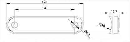 Fristom FT - 073 LED LONG Marker lampMarker LightFT-073 B LED LONG DARKFristomSRH Lighting