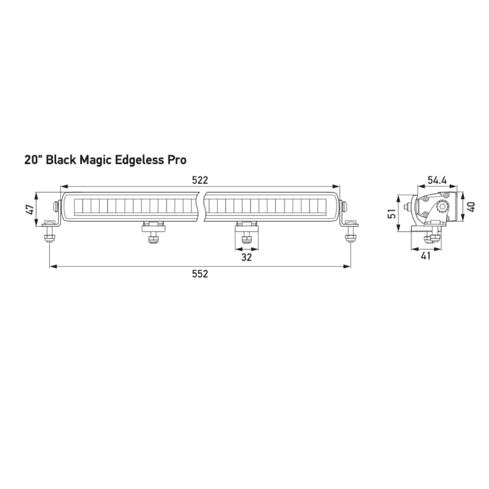 Hella Black Magic Edgeless Pro 20" with Boost and dual colour position light7 " - 20"1FJ 358 236-001HellaSRH Lighting