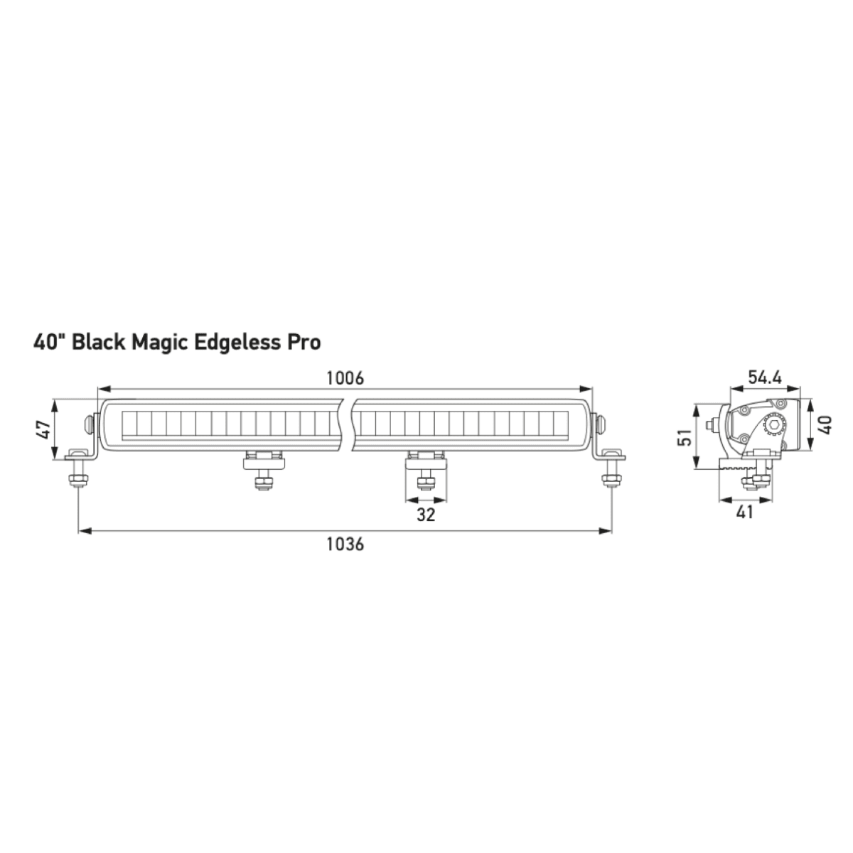 Hella Black Magic Edgeless Pro 40" light bar with dual colour position, boost & welcome/goodbye33" - 40"1FJ 358 236-021HellaSRH Lighting