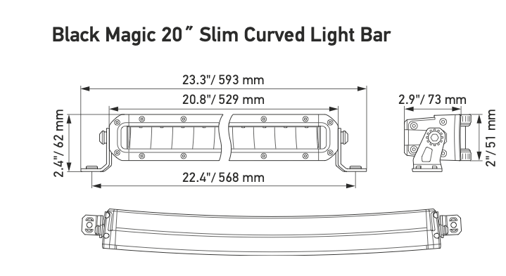 Hella Black Magic TOUGH 20"7 " - 20"1GJ 358 197 - 501HellaSRH Lighting
