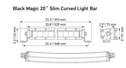 Hella Black Magic TOUGH 20"7 " - 20"1GJ 358 197 - 501HellaSRH Lighting