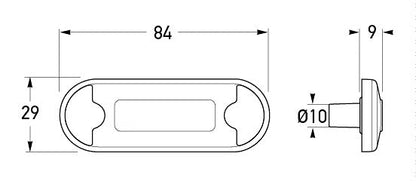 Hella DuraLED surface mount lightMarker Light2XT 980 855 - 417HellaSRH Lighting