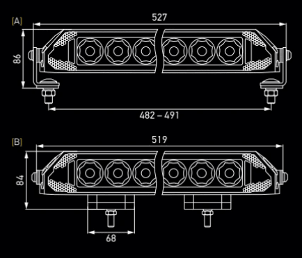 Hella DYNARAY 21'' slim spot without strobe21 - 32"HellaSRH Lighting