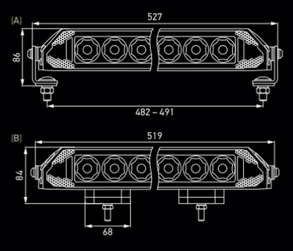 Hella DYNARAY 21'' slim spot without strobe21 - 32"HellaSRH Lighting