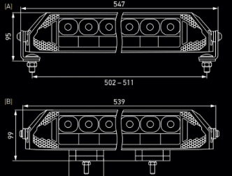 Hella DYNARAY 21.5'' double row spot lightbar7 " - 20"1FJ 359 100-221HellaSRH Lighting