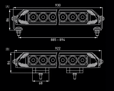 Hella DYNARAY 37'' slim single row spot lightbar33" - 40"HellaSRH Lighting