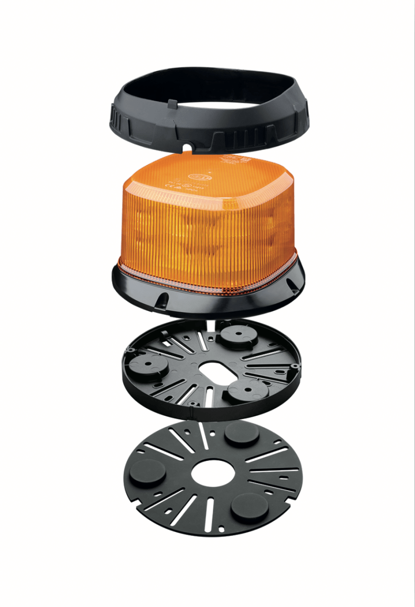 Hella K-LED Quadra amber LED beacon with Dark lensLED Beacon2XD 357 557-011HellaSRH Lighting
