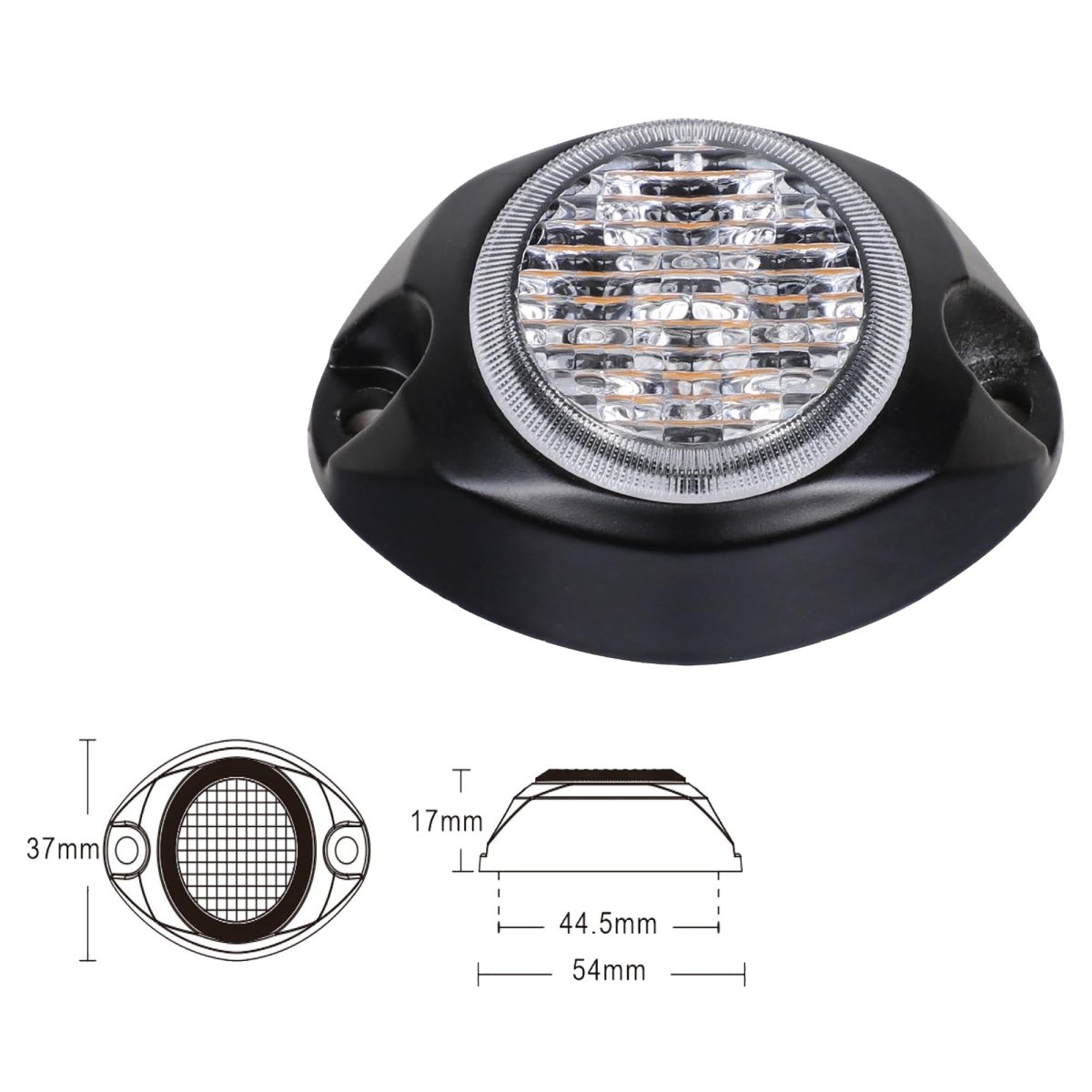HL - 300 Covert LED hazard warning light roundLED warning lightHL-300-WVSWDSRH Lighting