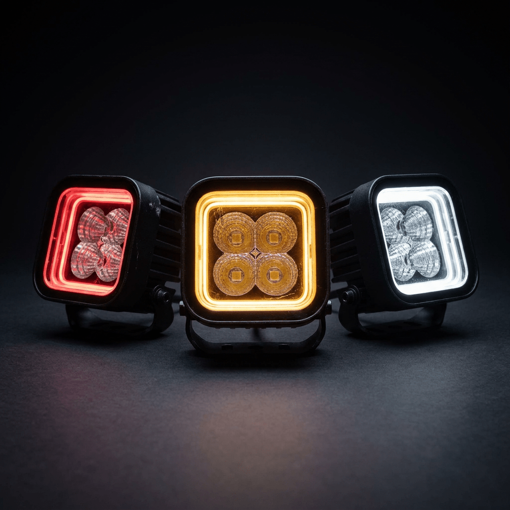 INFINITY 3" Square flood light with dual colour position lights2058AWSRH LightingSRH Lighting